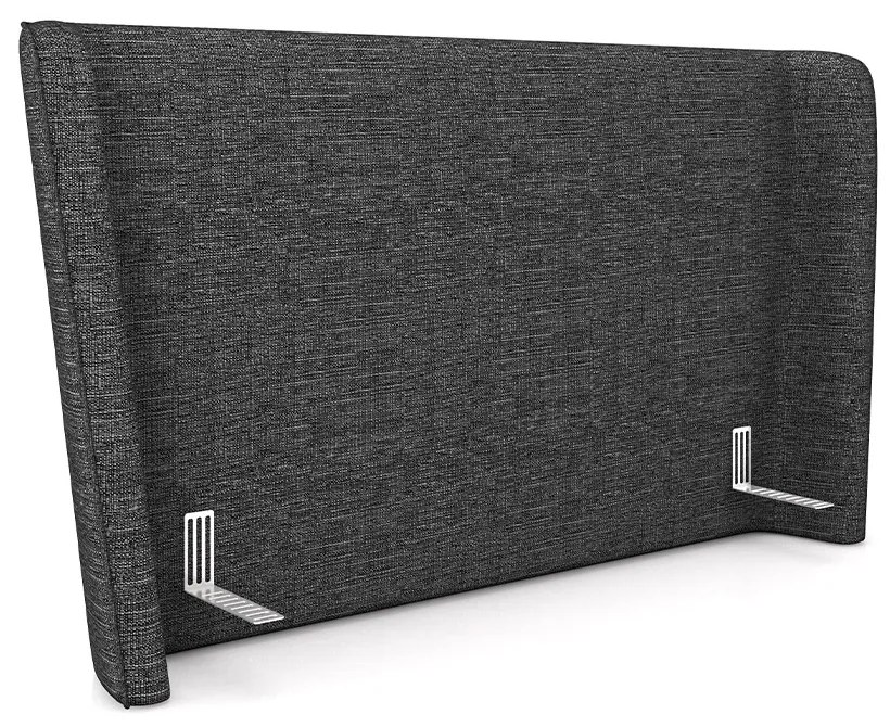 Cabeceira Design para Cama de Casal Torres Pés em Madeira Linho Chumbo G91 - Gran Belo
