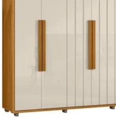 Guarda Roupa Casal 230cm Com 6 Portas Barok Off/Cinamomo Z10 - Mpozena