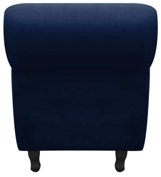 Recamier com Baú Itália Namoradeira Calçadeira Suede - D'Rossi - Azul Marinho