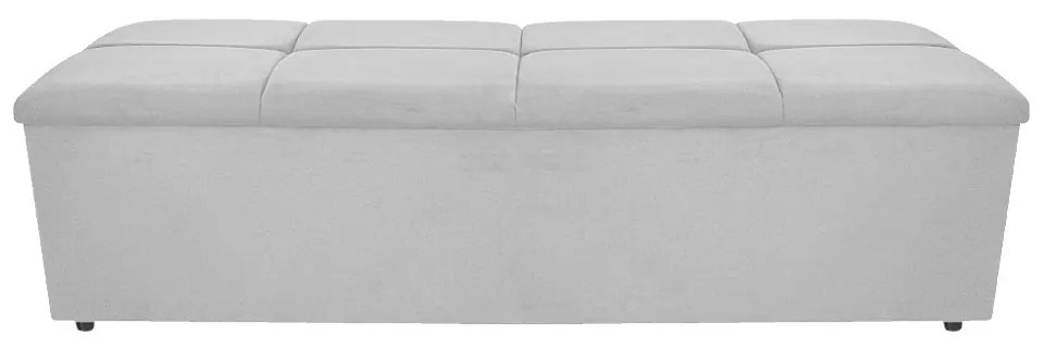 Calçadeira Munique 160 cm Queen Size Suede Branco - ADJ Decor