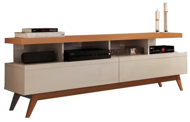 Rack Vivare 1.6 Wood Off White/Nature - Giga Móveis