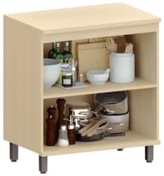 Balcão de Cozinha Tampo 80cm 2 Portas Pierre Carvalho/Cinza L01 - Mpoz