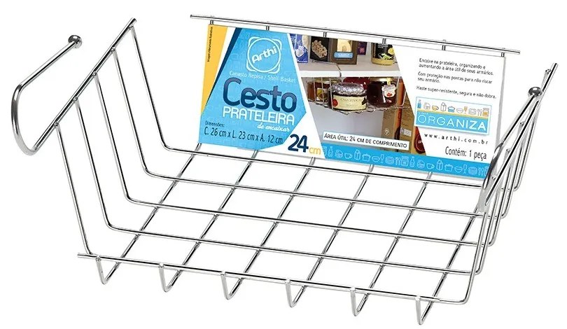 Cesto Prateleira De Encaixar 24 Cm