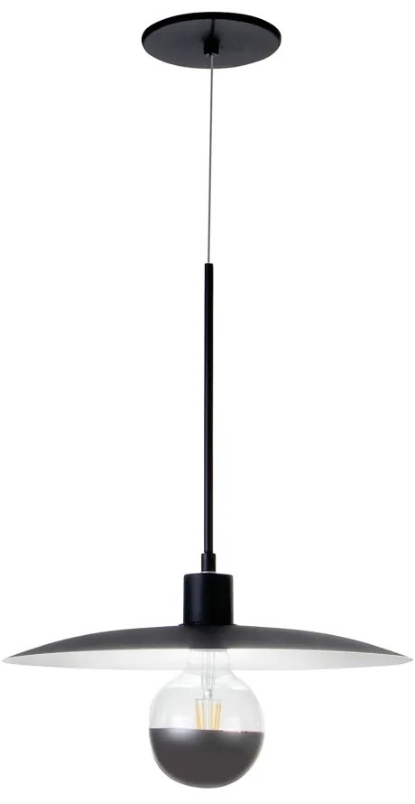 Pendente Eclisse Ø33X37Cm Disco Curvo Metal Alumínio 1Xe27 - Old Artis... (COBRE FOSCO)