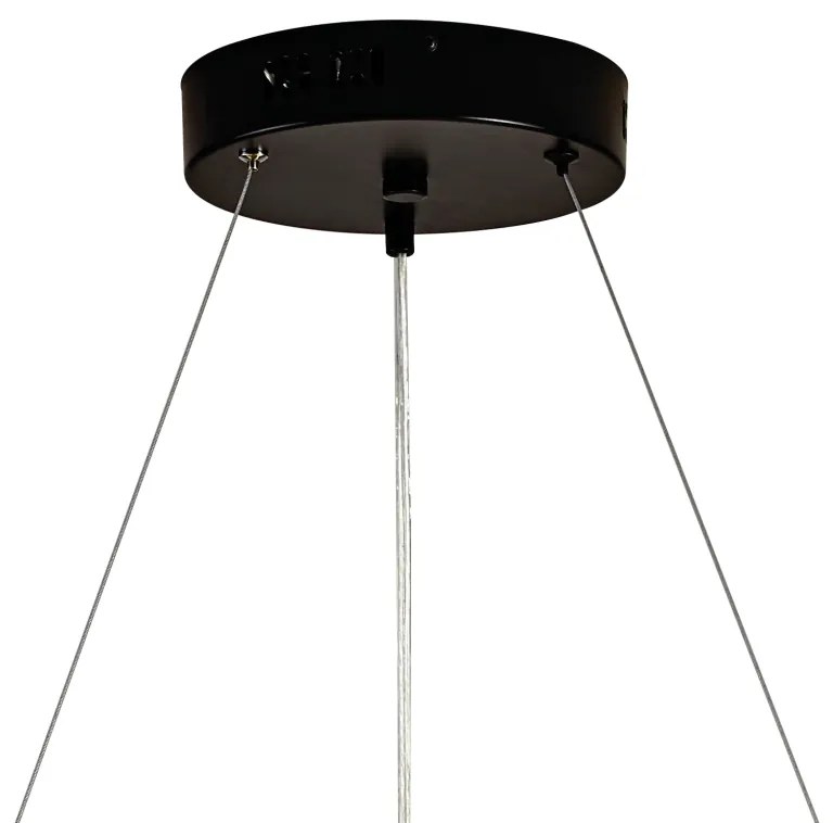 Pendente Toá Circular Ø60X30Cm Led 30W 3000K Bivolt Preto - Usina Impo... (Preto)
