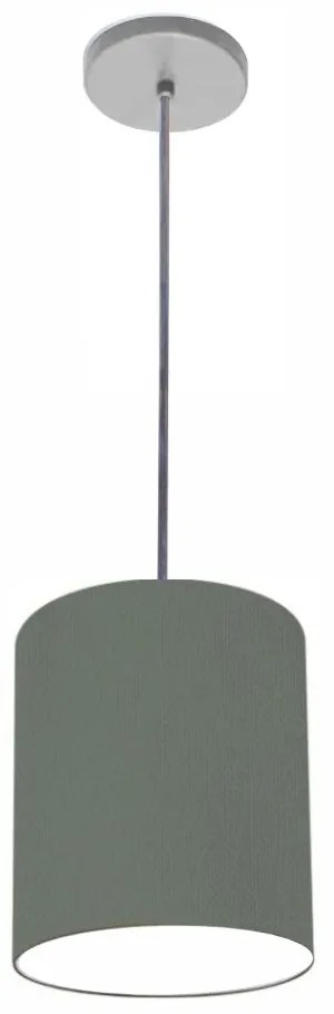 Lustre Luminária Pendente Vivare Free Lux PE-4103CZ Cúpula em Tecido 15x20cm