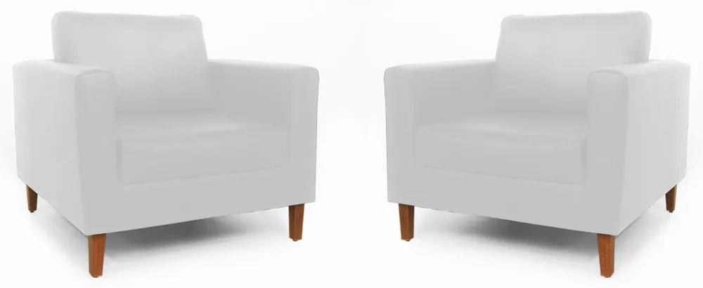 Conjunto 2 Poltrona Decorativa Gabriela Courino Branco