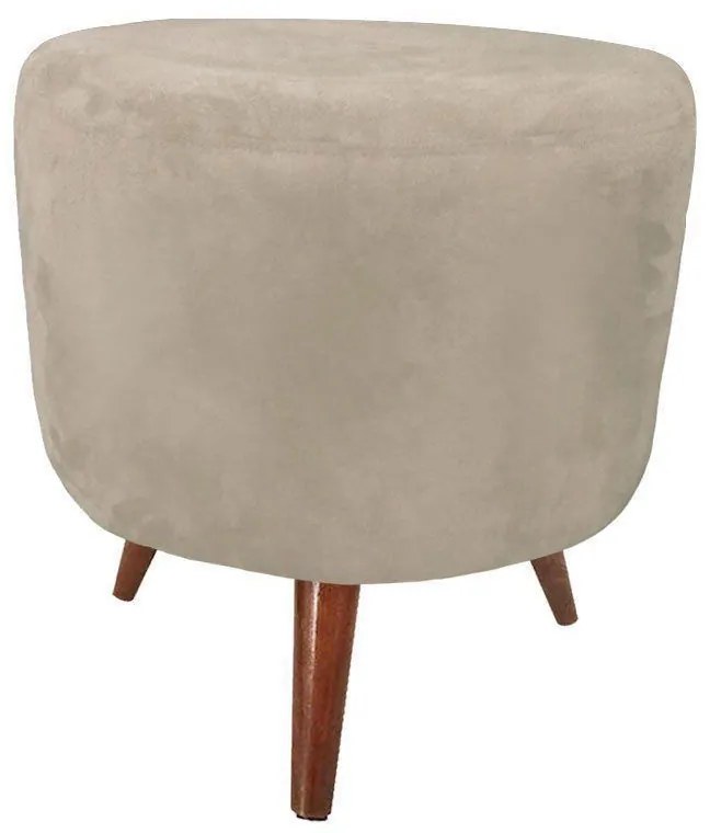 PUFF BANQUETA DECORATIVA DORA REDONDO SU - Bege