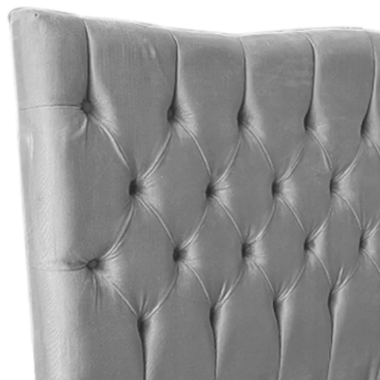Cabeceira Cama Box Solteiro 90cm Capitonê Sofia Suede Cinza - Sheep Estofados - Cinza