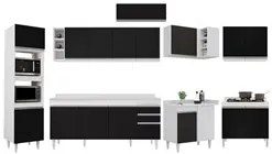 Armário de Cozinha Modulada de Canto 9 Peças CP05 Balcão com Tampo Bra