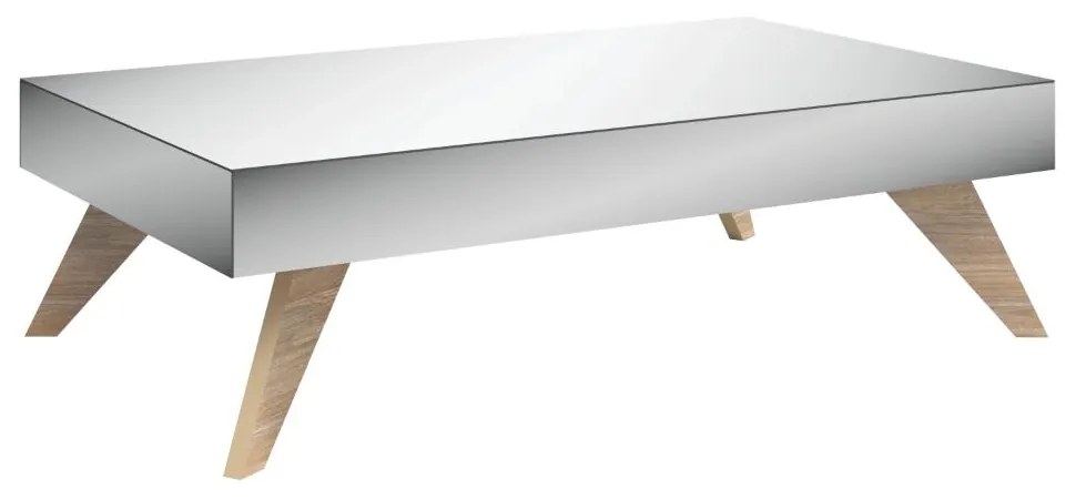 Mesa De Centro Retrô Espelhada 123cm 100% Mdf Tb712e Dalla Costa