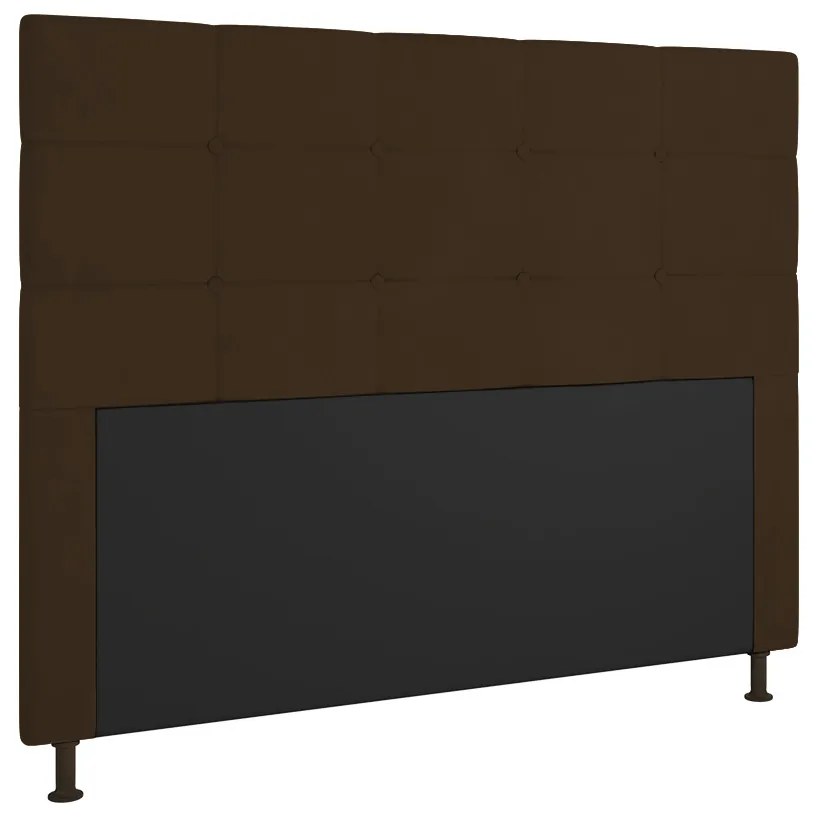 Cabeceira Stambul Para Cama Box Casal 140 cm Suede - D'Rossi - Marrom