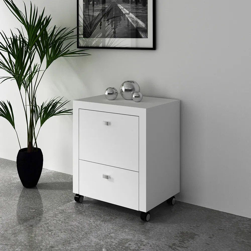Gaveteiro para Escritório Home Office ME4112 MDP Branco G69 - Gran Belo