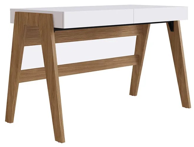 Escrivaninha Trend com 02 Gavetas Hanover e Off White A05 - D'Rossi