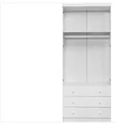 Guarda Roupa Infantil Modulado e Cômoda 04 Gavetas Eloísa Branco - Pho