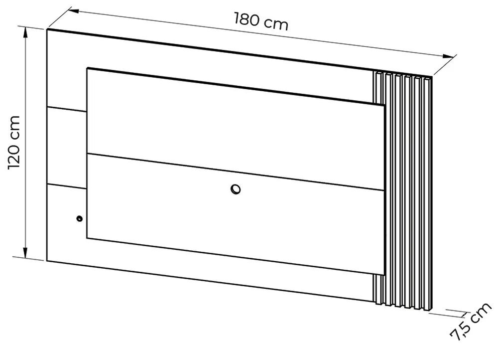Painel Home para TV até 65 com LED Sala de Estar PL3003 Natural/Off White G69 - Gran Belo