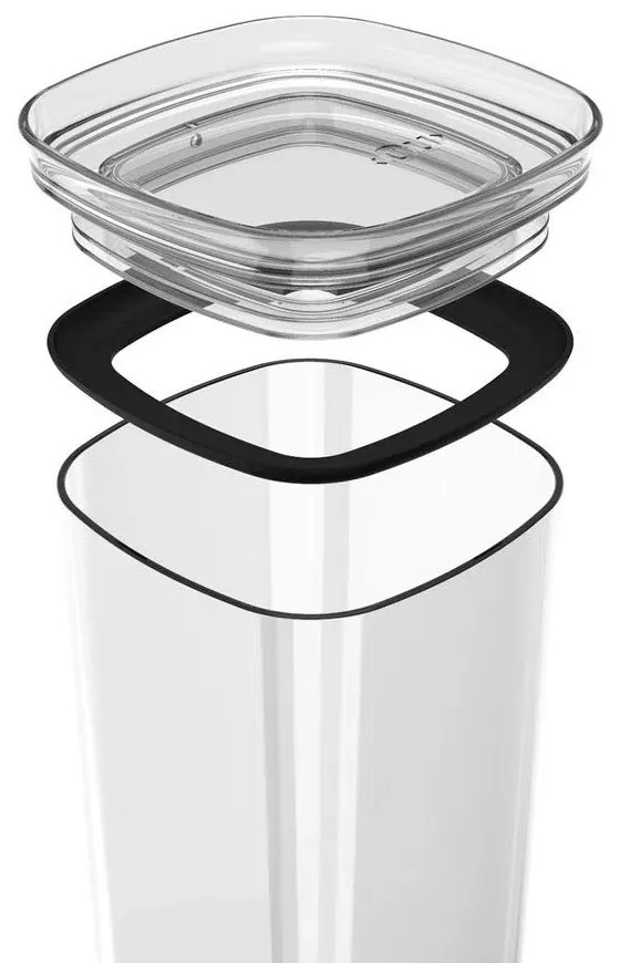 Pote Hermético de Acrílico Quadrado - 340ml