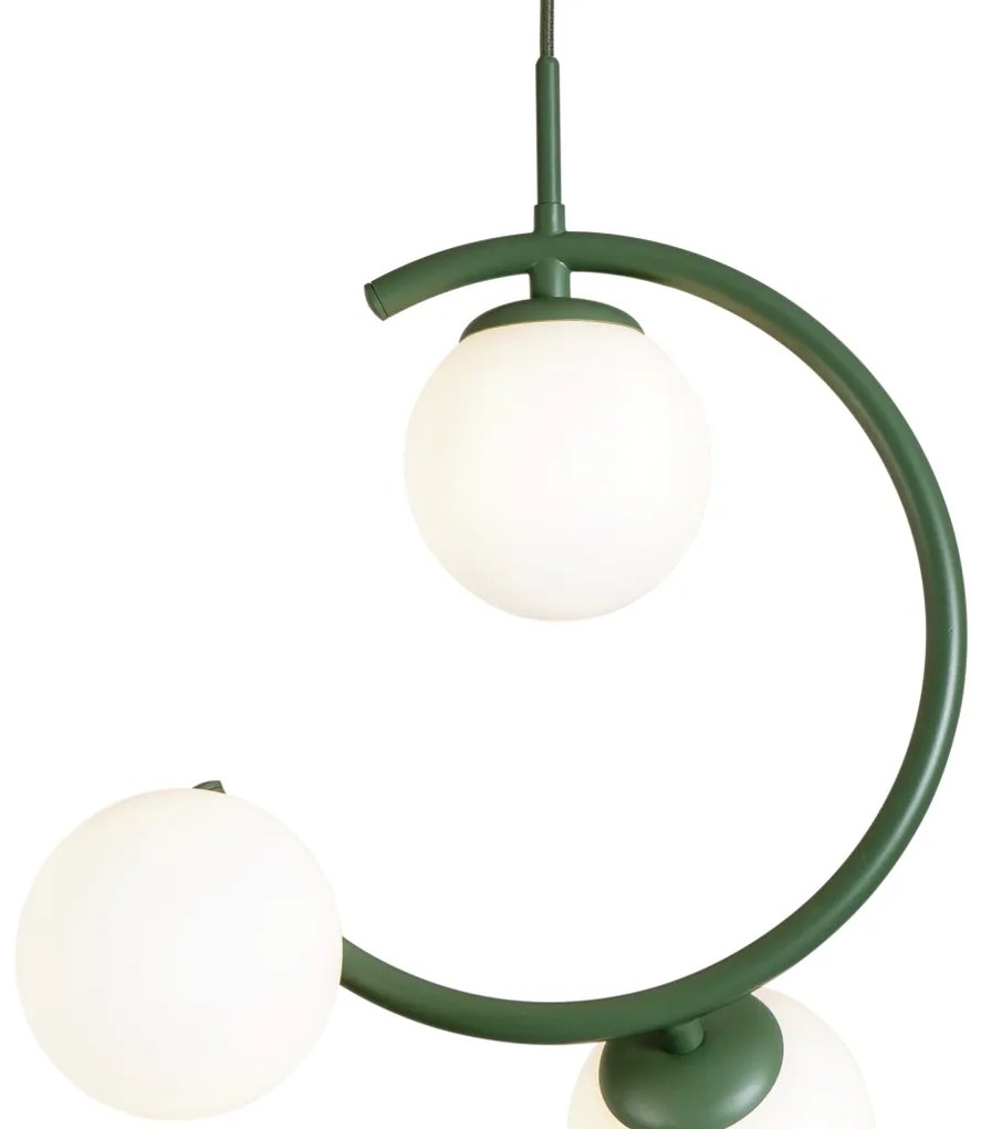 Pendente Astral 42,5X30X23Cm 3Xg9 Globo Ø12Cm - Usina 16941/3 (BT - Branco Texturizado, FOSCO)