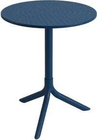 Mesa Redonda Livy Aurah 60x74,5cm Azul Petróleo em Polipropileno Plaxmetal