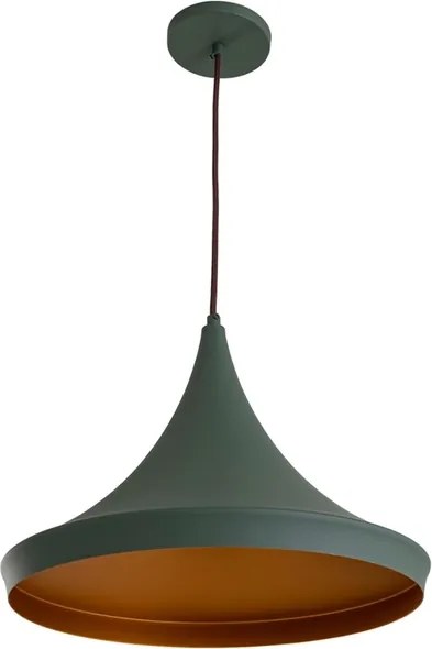 Pendente Aluminio Verde E Dourado