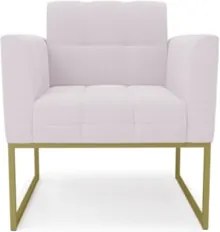 Namoradeira e Poltrona Industrial Dourado Ana Bouclé Rosê - Ibiza