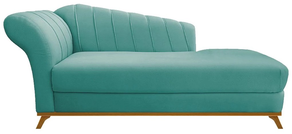 Recamier Vanessa 160cm Lado Direito Suede Azul Tiffany - ADJ Decor