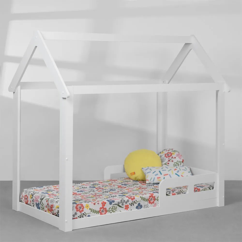 Mini Cama Montessoriana Casinha Analu - Branco Fosco