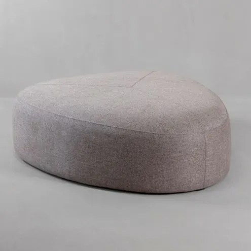 Puff Oslo Baixo G Linho Cinza - 78380 Sun House