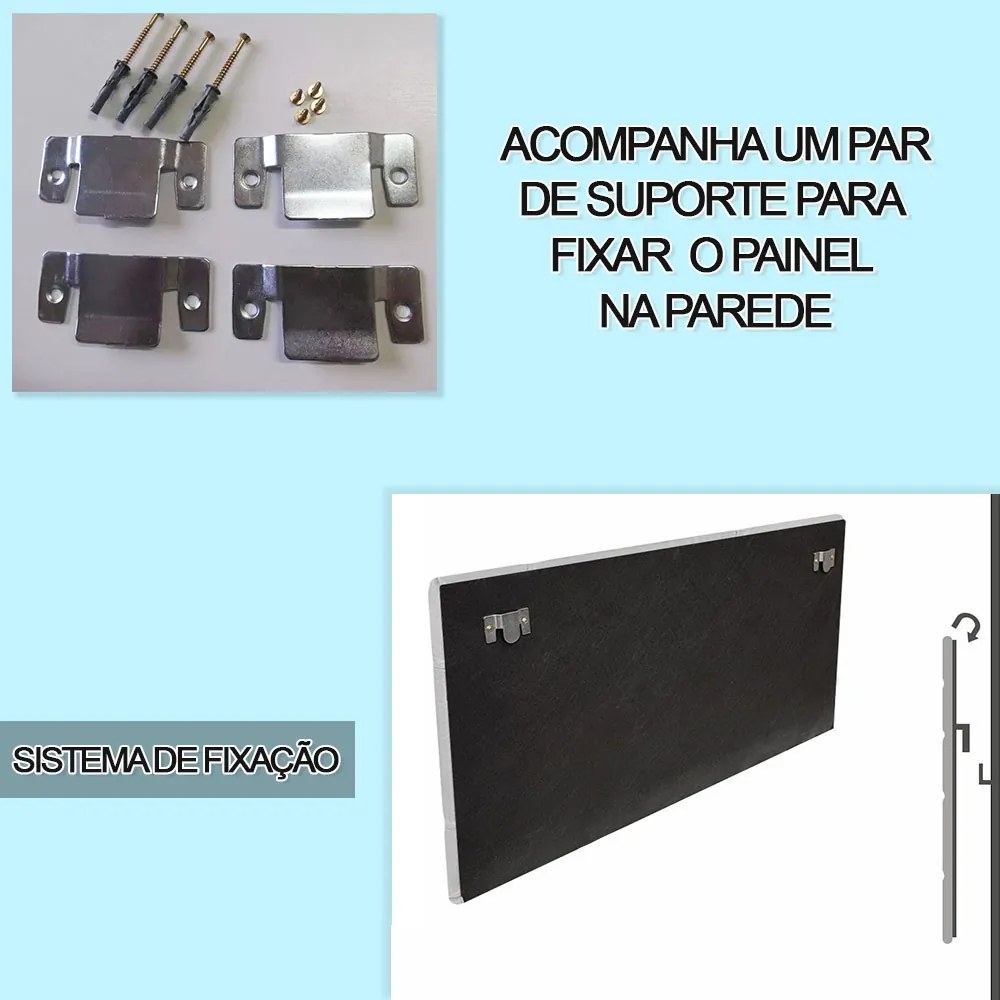 Cabeceira Painel Nina para Cama Box Solteiro 1,00 m Estofada Suede Crepe