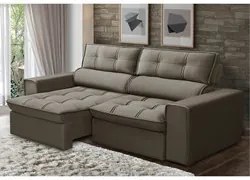 Sofá Retrátil Reclinável 3 Lugares 200cm Blanches F05 Veludo Castor -