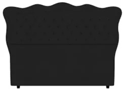 Cabeceira Casal King Cama Box 195cm Oregon Z04 Veludo Preto - Mpozenat