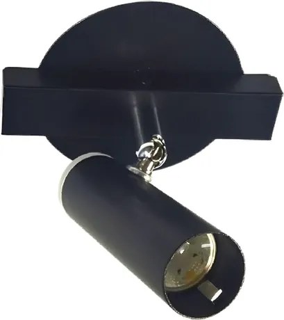 Spot Sobrepor Aluminio Preto 4W Tubo