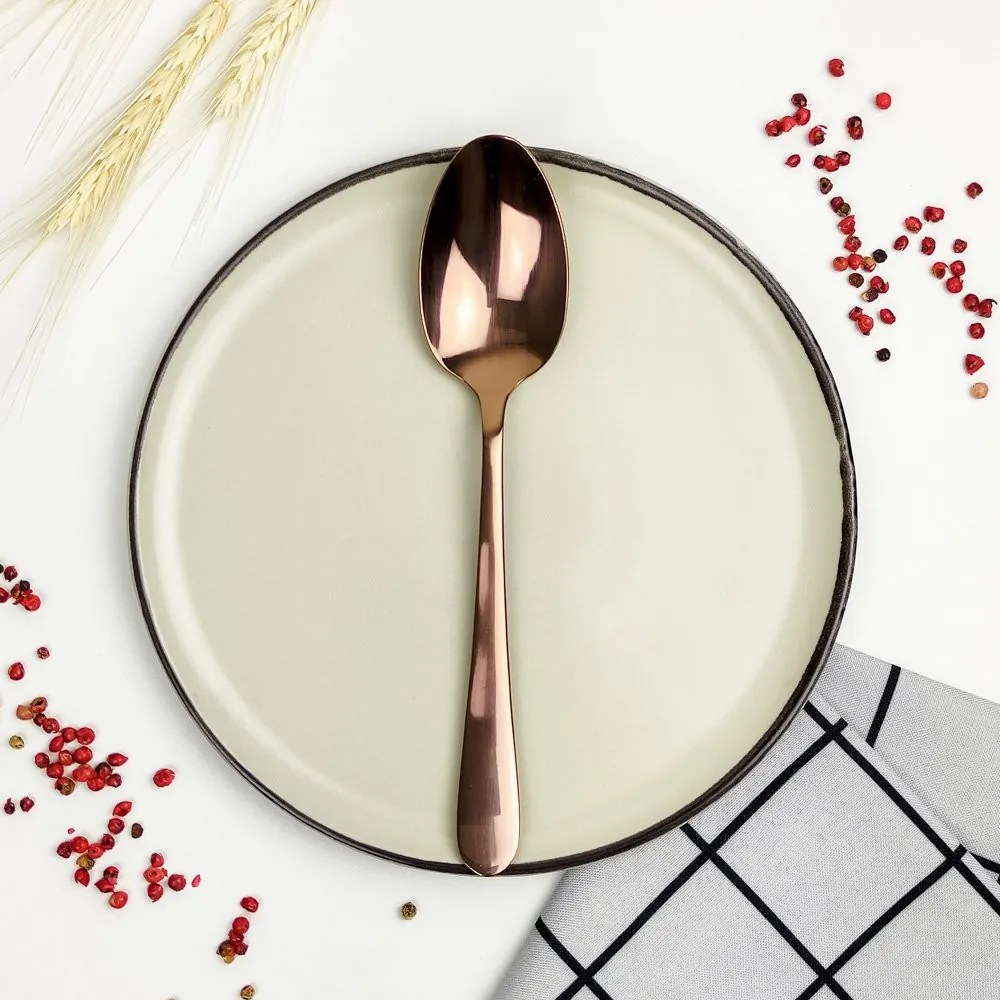 Kit 4 unidades - Colher de Mesa em inox - Bronze
