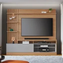 Estante Home Theater para TV até 65 Pol. Maceió Freijó/Cinza Fosco - C