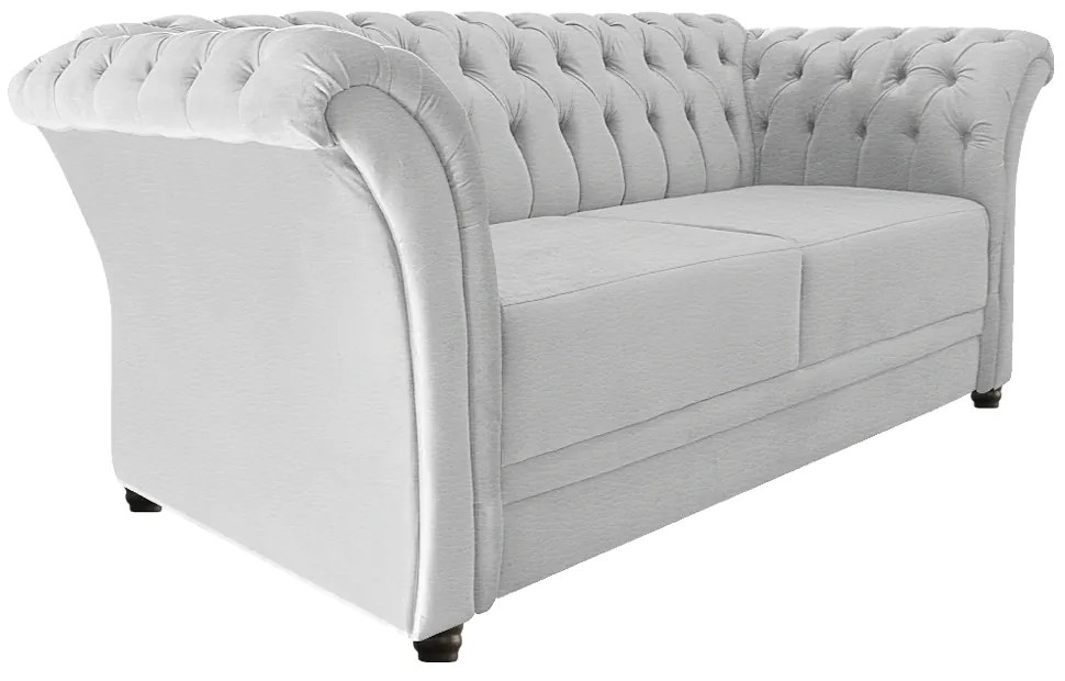 Namoradeira Chesterfield Sofia Corano Branco - ADJ Decor