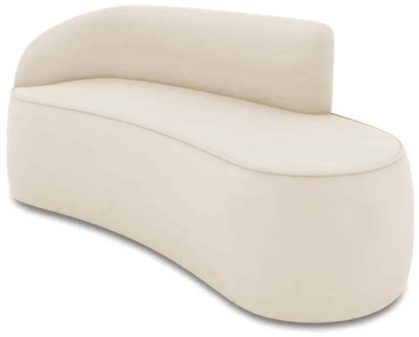 Sofá 2 Lugares Orgânico 160 cm Morgan Veludo/Cotelê - Bege