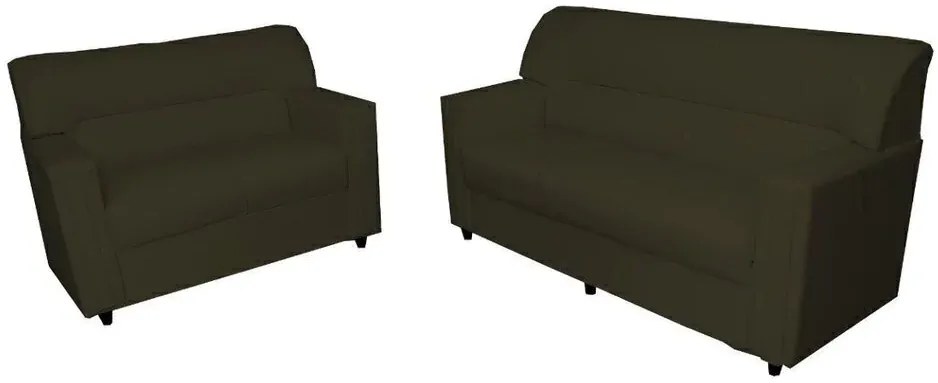 Conjunto Sofás Talismã 2 E 3 Lugares Orthovida (Branco, Liso)