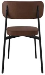 Cadeira de Jantar Estofada Kit 2 Ella M25 Sintético Marrom - Mpozenato