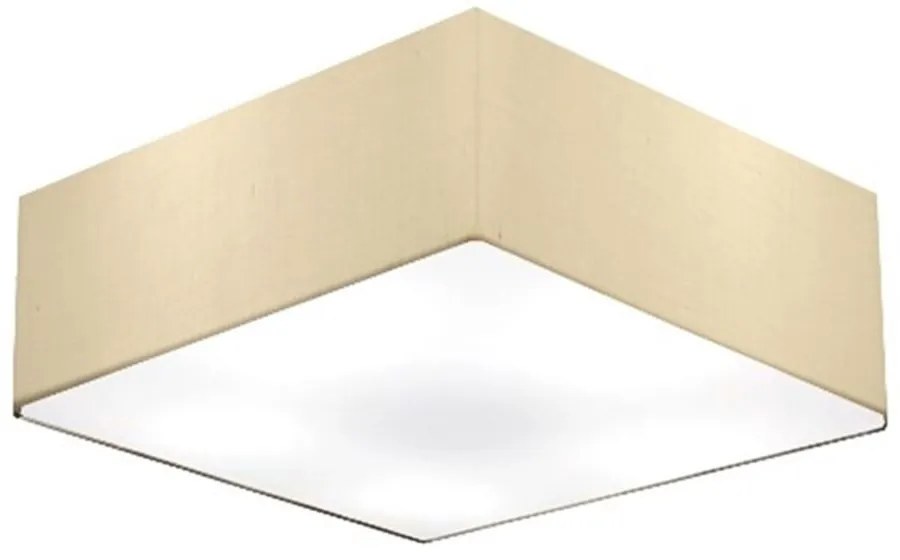 Plafon Quadrado Md-3052 Cúpula em Tecido 15/60x60cm Algodão Crú - Bivolt