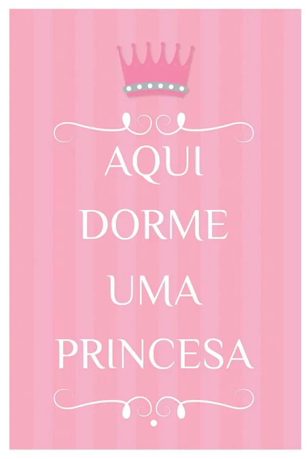 Quadro Placa Decorativa Infantil Princesa - D'Rossi