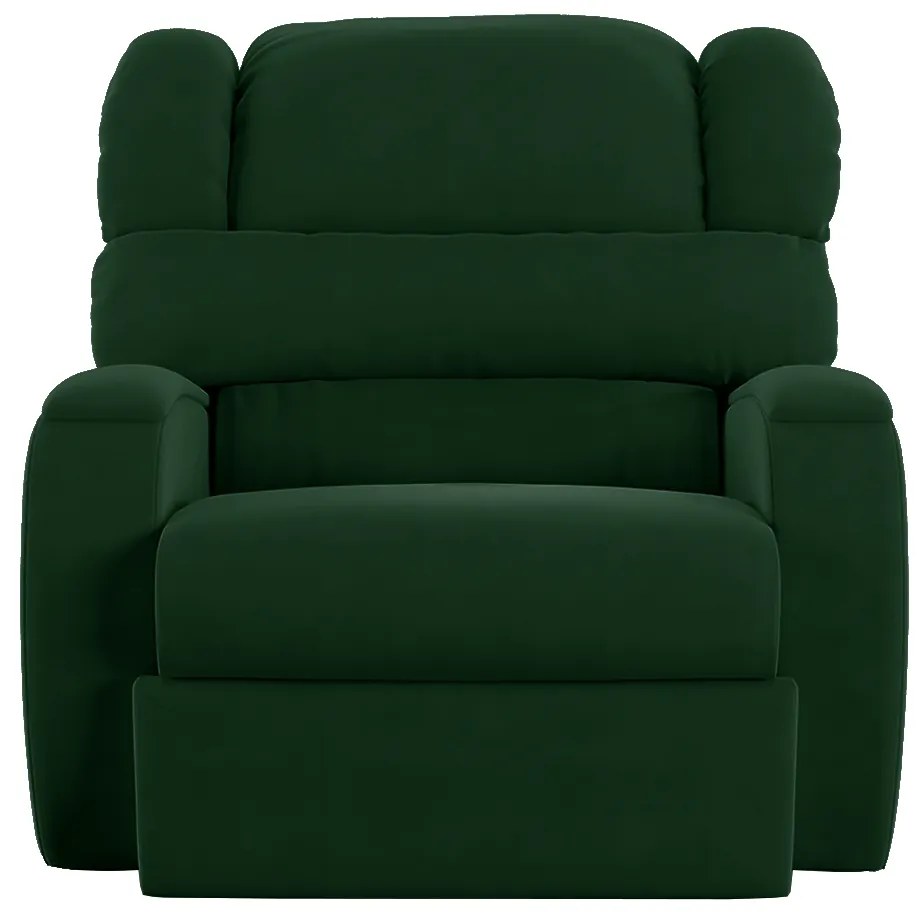 Poltrona do Papai Sala de Cinema Reclinável Kylie Manual Veludo Verde Esmeralda G23