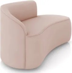 Sofá 2 Lugares 140cm Wendi e Poltrona Steve Veludo Rose I01  - Mpozena