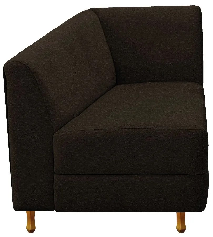 Recamier Valéria 160cm Lado Esquerdo Corano Marrom - ADJ Decor