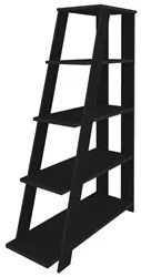 Estante Escada Multiuso Decorativa 5 Prateleiras Stela A06 Preto - Mpo