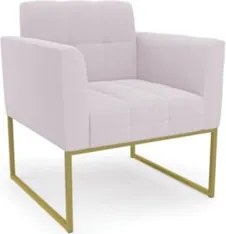 Namoradeira e Poltrona Industrial Dourado Ana Bouclé Rosê - Ibiza