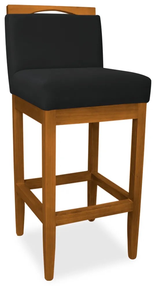 Kit 4 Banquetas Decorativa Elis Veludo Preto
