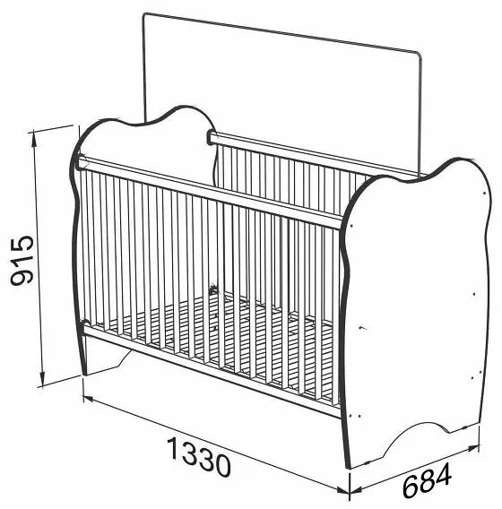 Berço Infantil Mini Cama 2 Regulagens Branco