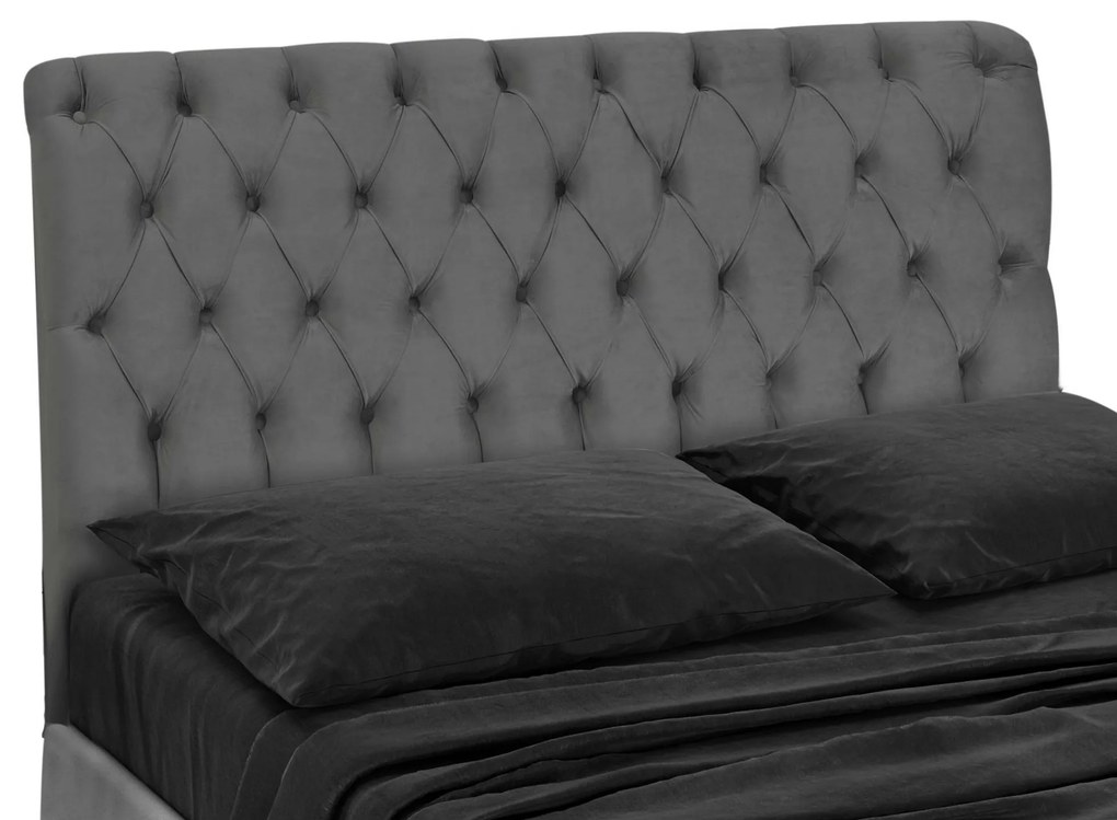 Cabeceira Cama Box Casal King 193 cm Potenza Suede Cinza - Sheep Estofados - Cinza