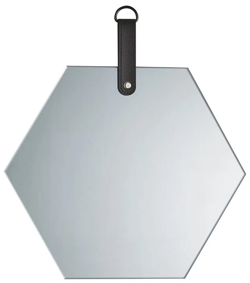 Espelho Hexágono Em Vidro Fumê 27x26 Cm - D'Rossi