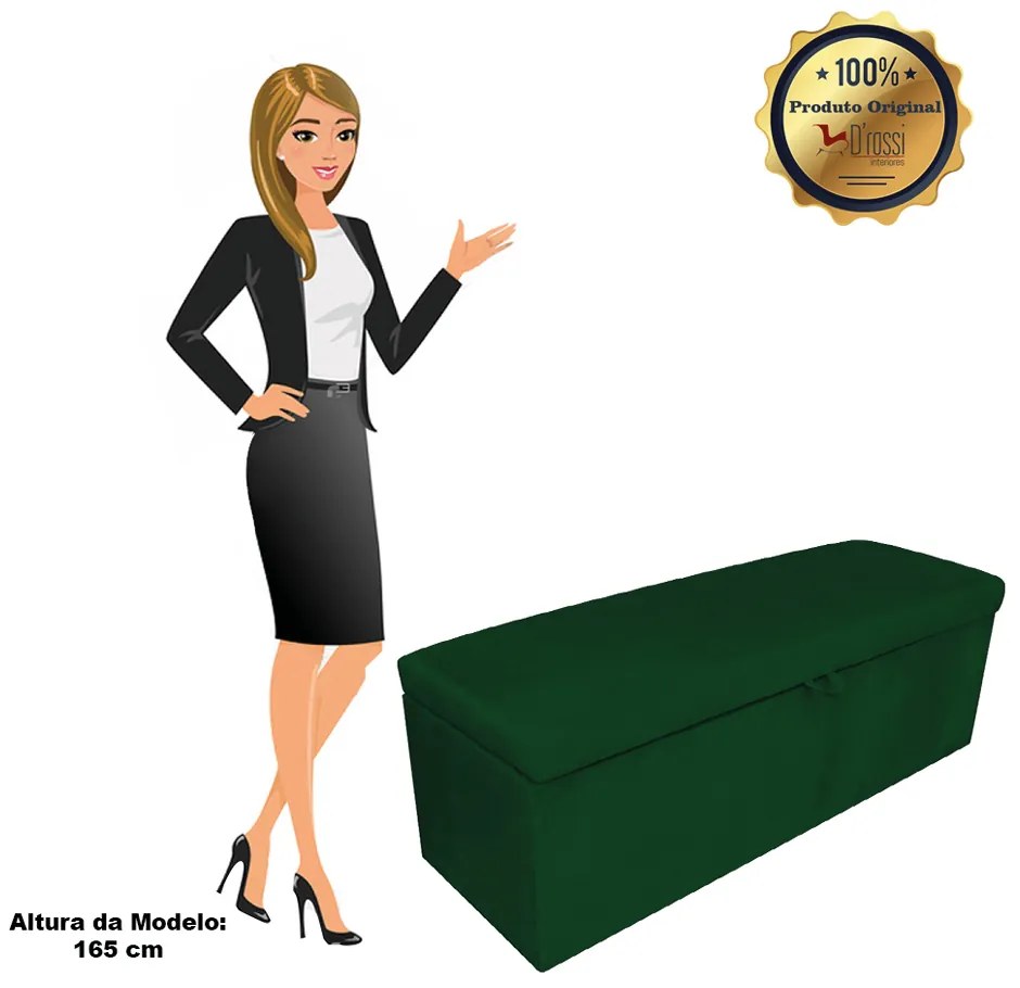 Calçadeira Clean 100 cm Suede D'Rossi - Verde